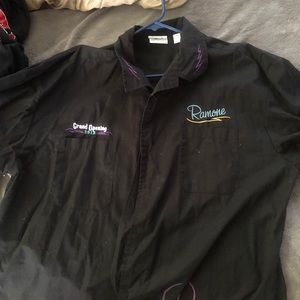 2012 Disney Cars Land RAMONES GRAND OPENING Slow Button Front 3XL Black